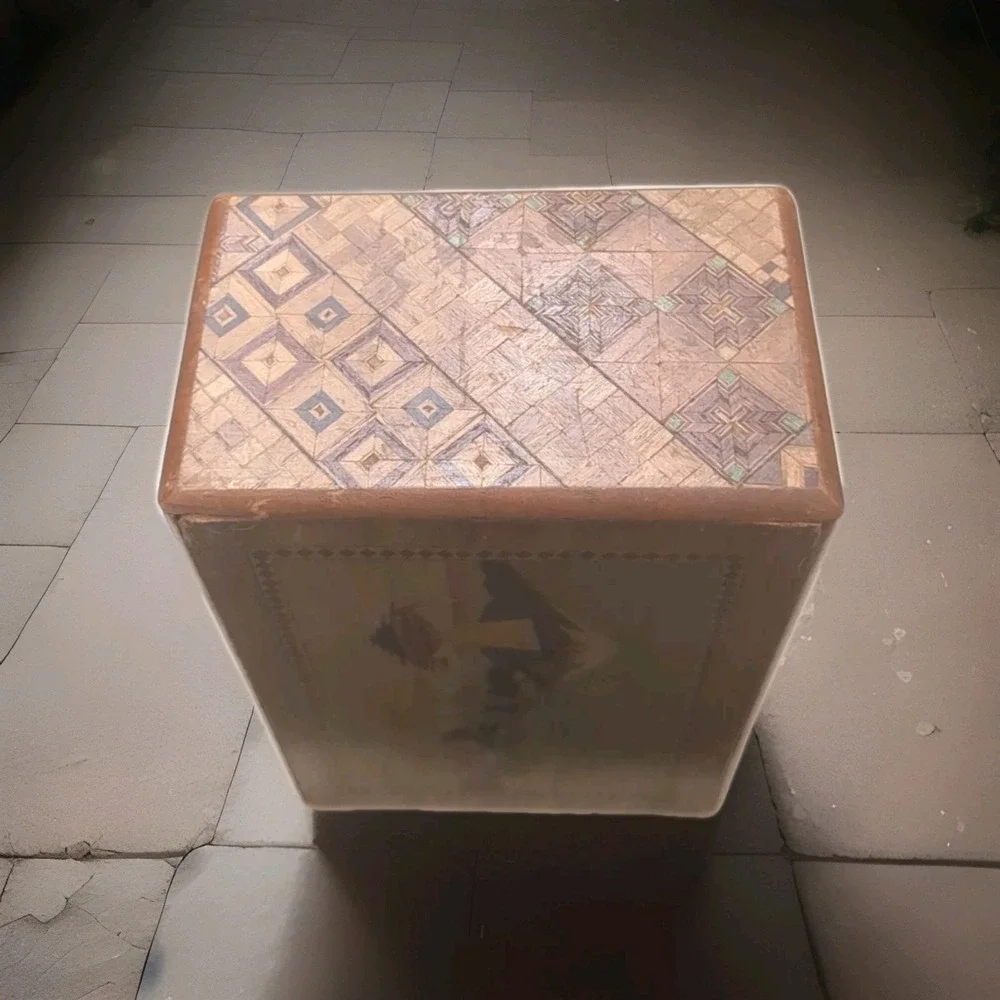 Vintage Japanese Bird Wooden Trick Box /‎ Puzzle Box (Himitsu-Bako)
